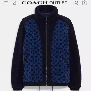Coach  full Sherpa jacket recycled polyester- nwot- size small